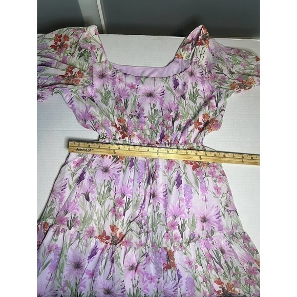 Taylor Women’s Floral Sheath Multi-color With Bell Sleeves Sz 14 Mini Dress. NWT - Picture 7 of 9